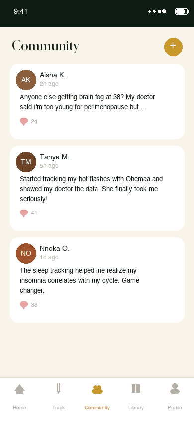 Ohemaa Community — women of color sharing perimenopause experiences